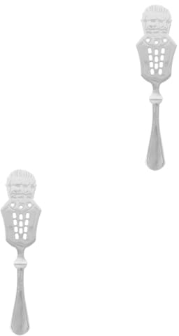 OUNONA 2pcs Stainless Steel Absinthe Spoon Dripper Cocktail Mixing Spoon Handheld Bar Utensil