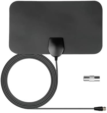 ZBJBinCH Indoor TV Aerial Antenna Newest, Booster with Strong Signal, 4K HD Digital Antenna with 200 Miles Long Range Reception for Freeview Local Channels, Support ALL Television