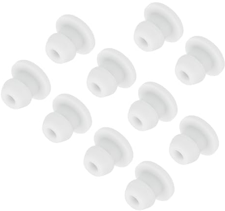 sourcing map Silicone Snap in Locking Hole Plugs,Rubber Panel Seal Cover Flush Type Panel Round for Kitchen Rubber Bulkheads Waterproof Sealing Plugs 4mm/0.16 Inch Diameter White,Pack of 50