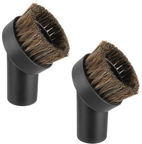 25mm Soft Horsehair Vacuum Dusting Brush, Universal Vacuum Brush Attachments for Shark Shop Vac and for Most Household Cleaner - 2Pcs