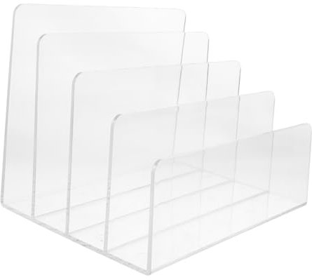 TEHAUX Acrylic File Folder Stand Vertikaler Schreibtisch-organizer Mit Fächern Für Dokumente Zeitschriften Und Briefe Für Büro Und Zuhause