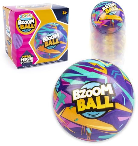 abeec Bzoom Ball | High Bounce Graffiti Ball | Outdoor Toy for Kids | Durable Thick Rubber | Garden, Holiday & Summer Fun | Playground Activity for Boys & Girls | Age 3+