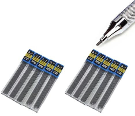 HABNI 120 Pezzi Ricariche Mine 0,7 Mm Hb, Infrangibili Per Portamine, Per Casa Scuola Schizzi Artistici,Scrivi,Disegnare