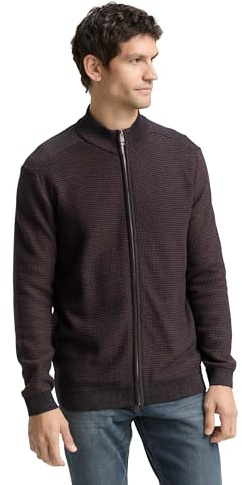 Tom Tailor Herren 1049482 Strickjacke mit Reißverschluss (1er Pack)