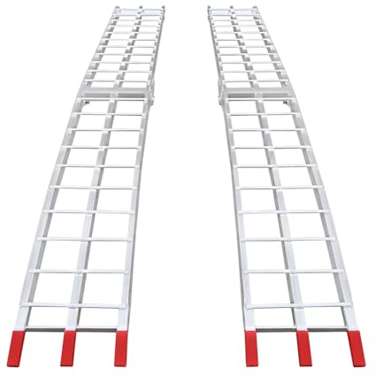 JIAOYINZI 2PCS 6800LBS Loading Capacity, 75 x 15 Aluminum Trailer Ramps, with Top Hook Attaching End for Loading and Unloading Motorcycles, Bicycles, Dirt Bikes (80 * 15in-6000lbs-2pcs)