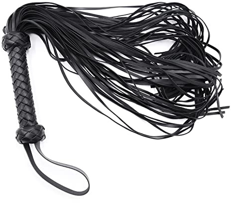 TRQOYTU Fouet Érotique En Cuir Flogger SM Fessée Glands Crop BDSM Bondage Cravache Jeu de Rôle Cosplay Partenaires Jeux Sex Toy pour Femmes Hommes et Couples