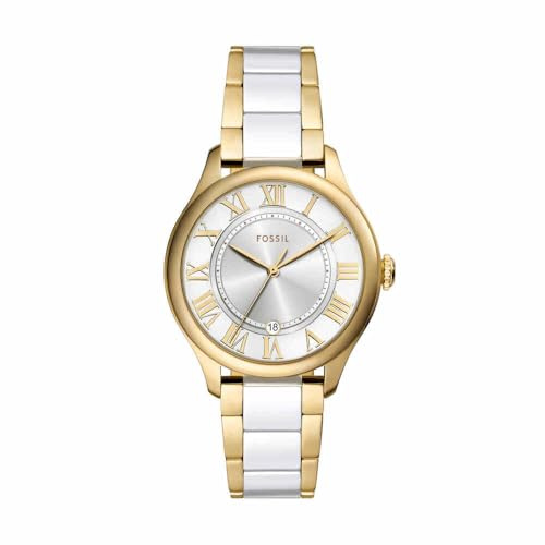 Fossil Reloj analógico de Cuarzo para Mujer con Correa de cerámica CE1131