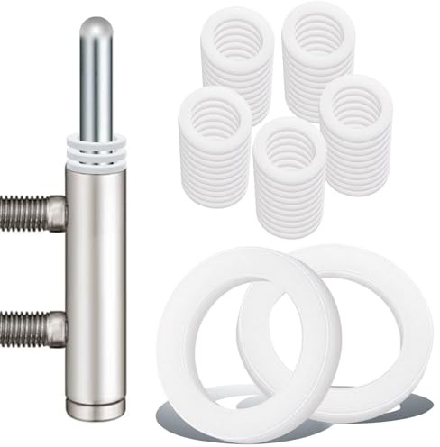 Zbssny 100 Stück Fitschenringe Zimmertüren, 1mm & 2mm Tür Unterlegscheiben Extra Stabiler Kunststoff 10,2 mm X 15 mm Montageringe Abriebspuren