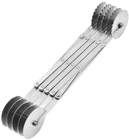 Pasta Cutter Roller - Pizza Roller | Stainless Steel Dough Baking Tools, Pastry Roller - Pasta Roller & Cutter | Dough Wheel Cutter | 3/7/5 Dough Dough