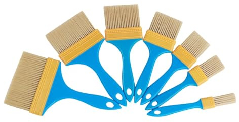 Baoblaze 7X Paint Brushes Paintbrush Paint Tool Nylon Hair Stain Brush Painting Brushes for Walls Painting Fence Staining Priming