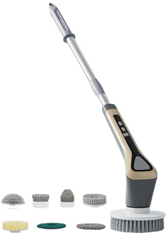 Pulitore elettrico rotante professionale 2600 mAh con batteria senza codice a barre, pulitore estensibile per la casa