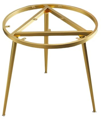 Gambe in metallo robuste per tavoli rotondi da pranzo e tavolini, gambe dorate per mobili con protezioni per il pavimento, per tavoli da tè e banchi da lavoro (50 x 50 x 45 cm)