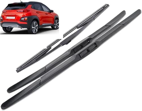 Scheibenwischer für Hyundai Kona 2017-2024, Vorne und Hinten Windschutzscheibe Fenster Wischer Blade Set Wischerblätter Wischblatt Satz Ersatz Wischerarm Auto Zubehör