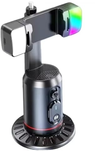 Muuookka Stabilisateur de Cardan Rotatif à 360°, Perche à Selfie, Trépied de Bureau, Suivi du, pour Smartphone en Direct