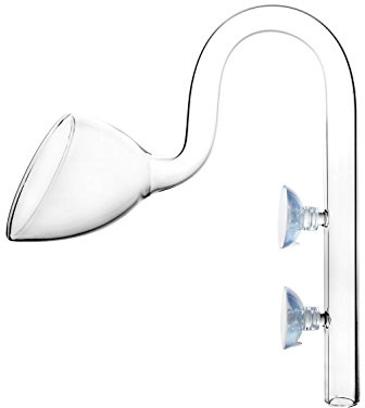 JARDLI Glass Lily Pipe Outflow for Aquarium Planted Tank (17mm for 16/22mm (5/8 ID) tubing)