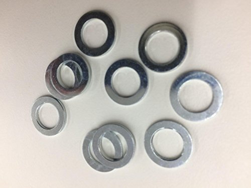 Rondella alzaporta zincata bianca cromo per porte interne, diametro interno mm 9 diametro esterno mm 14 spessore 1,2 mm confezione da 10 PZ AGB