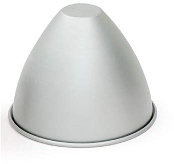 Decora 0062975 BACKFORM FÜR PUPPE AUS ELOXIERTEM ALUMINIUM Ø185 X 51 X H 148 MM, Silber/Schwarz