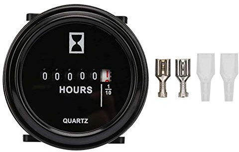 Compteur Horaire Numérique SH-1, Minuterie Industrielle Etanche avec Affichage à LED pour Machines, Générateurs, Compresseurs d'air, Pompes à Eau, Ponts Roulants, Voitures 6-80V (Noir)