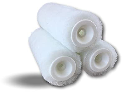 Manchons Polyester poils courts | Pack de 3 | Largeur rouleau 180 mm | Pour montures à vis | Axe Ø 8 mm | Qualité Professionnelle | Murs sols plafonds grandes surfaces | Kibros 5060_XEx3c