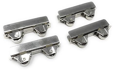 5 Stück Metall Achsen Fenster Pulley Tür Schiebetür zwei Rollen Rad 6mm de (8 mm)