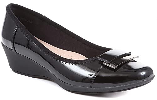 Cushioned Ballet Pumps - Black Patent Size 4
