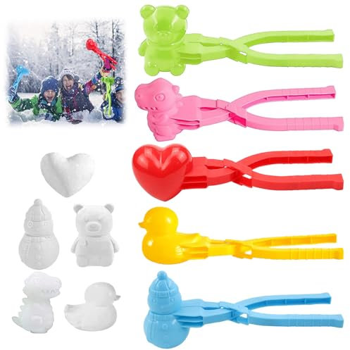 Schneeballzange, 5 Stück Schneeball Former, Schneespielzeug Kinder Schneeball Zange, Snow Toys Schneeballformer, Winter Outdoor Spielzeug Snowball Maker, Damit Kinder Im Schnee Spielen Können (A)