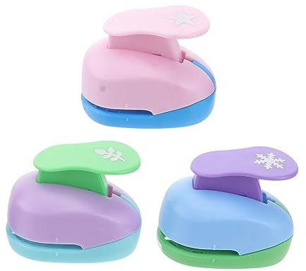 STOBOK 3St dekorativer Papierstanzer Mini Papierlocher Papierlocher Geschenkkartenstanzer Prägung spielzeug Locher Papierschneider Bastelpunsch Druckkarte schlagen Prägegerät Kind
