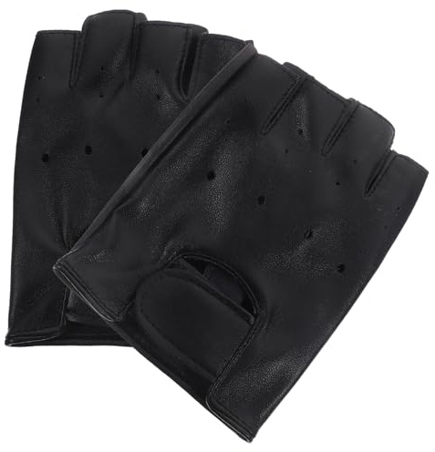 LIFKOME 2pares Guantes De Cuero Sintético para Niño Niña Mitad De Dedo para Deportes Al Aire Protección Segura para Montar Bicicleta para Edades De Años