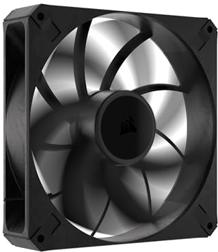 CORSAIR RS140 MAX 140mm-PWM-Dicker-Lüfter – Hoher Statischer Druck – Flüssigkristallpolymer-Konstruktion – Einzelpackung – Schwarz