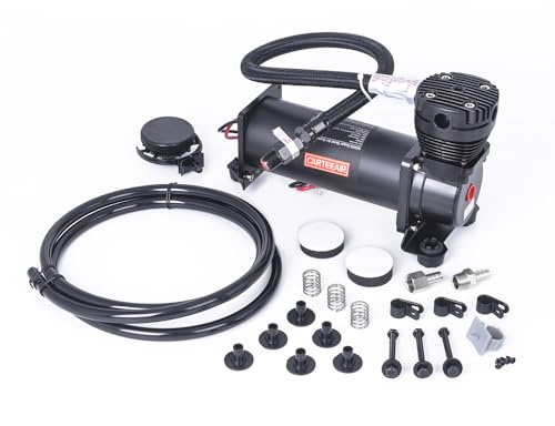 ZHSYMX Ultra Quiet Air Compressor, 3/8 NPT Super Silent 69DB 12V 300PSI Air Ride Suspension Compressor/Air Train Horn for Train/Truck/Car Black