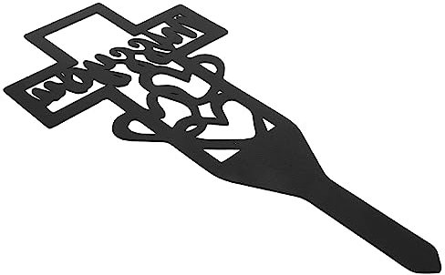 CIYODO Friedhofskreuz Aus Metall Gedenkpfahl Für Garten Kreuz Mit Schild Friedhofsdekor Grabmarkierung Einfache Und Praktische Gestaltung
