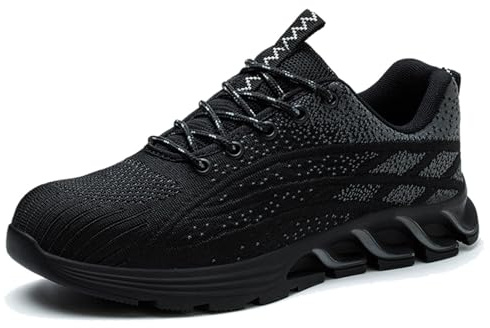 Dasongff Chaussures de sécurité Hommes Femmes Antidérapant Embout en Acier Antistatique Chaussures de Travail Securite Randonnée Cuisine Marche Légère Respirant Impermeabilisant Sneakers