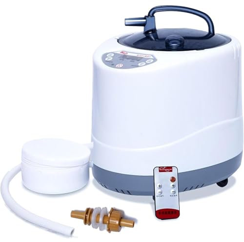 LIULIQ 4L Sauna Steamer Pot, 2000W Portable Fumigation Machine with Remote Control, Thermostat and Timer, Intelligent Anti-dry Heating and Anti-leakage Function for Wooden Barrel Steam Sauna Rooms