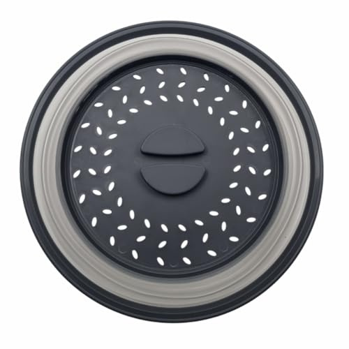 Collapsible Microwave Cover – Food Safe Splatter Lid with Steam Vents, Dishwasher & Microwave Safe, 26.6cm Diameter