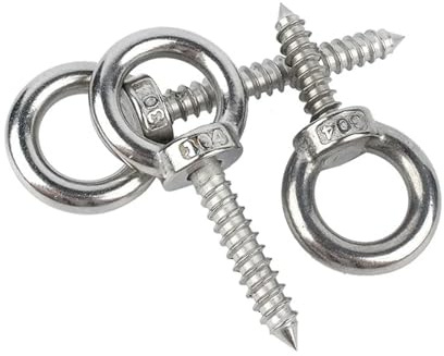 1 STÜCKE M4 M5 M6 M8 M10 M12 304 Edelstahl Augenmutter Selbstschneidende Schraube Schafauge Rundring Selbstschneidende Schraubenhaken(40mm,M10)