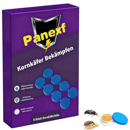Panexf Trappole per coleotteri per cereali, confezione da 8 pezzi, per la cattura senza tossine di parassiti striscianti