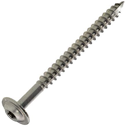Tellerkopfschrauben 8 x 100 mm, Edelstahl A2-100 Stück, TX 40, ETA Zulassung, Teilgewinde