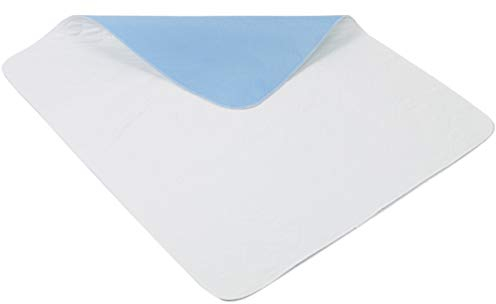 ZOLLNER Inkontinenzunterlage waschbar, wasserdicht, ca. 75x90 cm, blau, Öko-Tex
