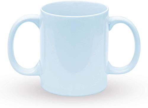 ANCIENTIMPEX Dual Handle Mug (2 Handled) Ceramic Drinking Mug for Secure Hold - 350 Ml, Voilet
