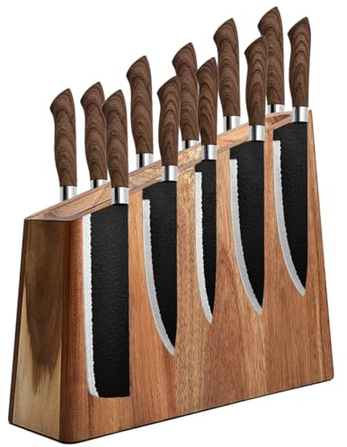 Uniharpa hölzerner magnetischer Messerhalter, universeller Messerhalter und Organizerständer. Platzsparmesser Messerhalter