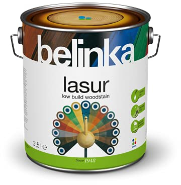BELINKA Holzlasur Platingrau - 2,5 Liter Premium Lasur - Holzanstrich - Für Innen und Außen - Lasur 30