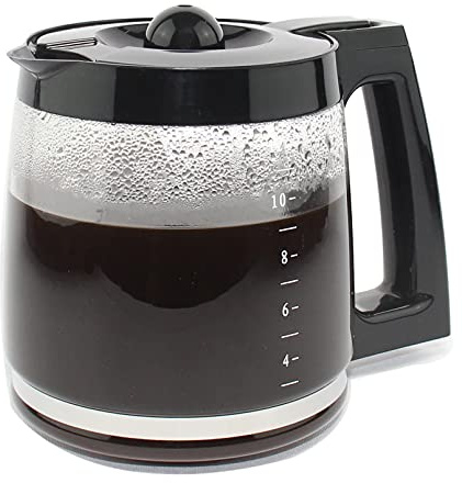 12-Cup Replacement Glass Carafe Pot Compatible with Hamilton Coffee Maker Models 46310, 49976, 49966, 49350, 49957, 49954, 49933, 49980A, 49980Z, 49983, 49618, 46300, 49950