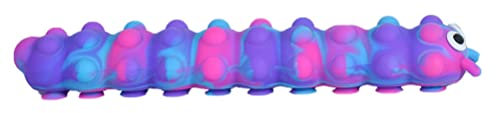 Tumnea Fidget Stretch Caterpillar Sensory Stretchy Strings, Push Bubble Suction Cup, Antistress Toy for Kids Adults, Green Pink
