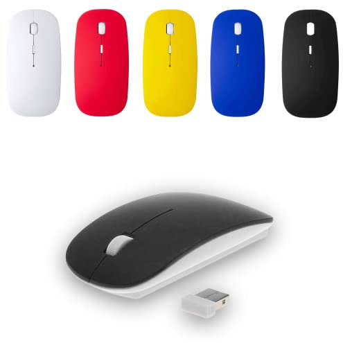 ANTEVIA - Souris sans Fils et Optique Noir |Plus DE 10 MODELES| USB Ergonomique (Lyster Noir)
