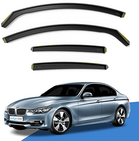 EdgeVisors Wind Deflectors for BMW 3 Series F30 4 Door Saloon (2012-2018) 4pc Set | In-Channel Rain Guards & Accessories