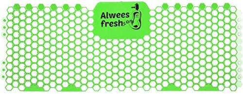 Alwees Fresh Trough Urinal Screens 3 Pack – Urinal Mats Scented & Urinal Pads, Commercial Urinal Blocks Alternative, Fits All Trough Urinals, Odour Neutraliser & Urinal Cleaner, Green Apple Fragrance