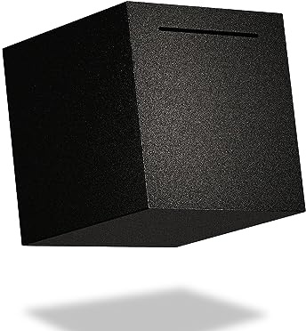DMTINTA Hucha de acero para dinero real, alcancía para adultos, debe romperse para abrir, caja de ahorro de dinero de metal irrompible para ahorrar dinero en efectivo, color negro