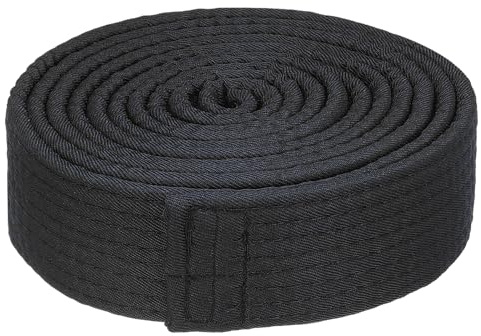 PATIKIL Taekwondo Coloreado Clasificación Cinturón 1.5 x8.5 Pies 2.6m, Poliéster Marciales Artes Judo Karate Cinturón para Entrenador Enseñanza Práctica, Negro