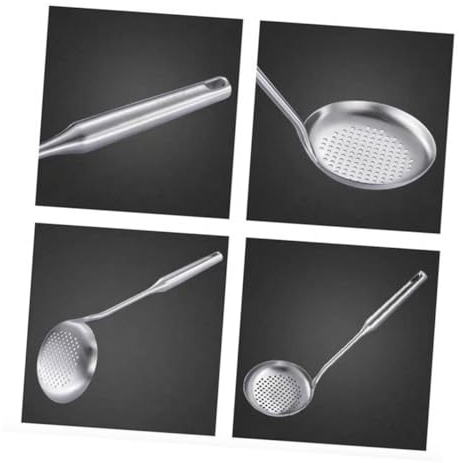 PRETYZOOM Louche pour Soupe avec Trou de Filtration Cuillère à Soupe Acier Inoxydable Passoire de Cuisson pour Fondue Chinoise