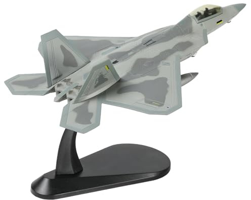 NUOTIE F-22 Raptor Kampfflugzeug aus druckgegossenem Metall im Maßstab 1/100 mit Ständer für Erwachsene militärische Sammlungen oder Geschenk (FF 03049)